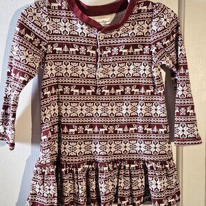 Ralph Lauren long sleeve reindeer dress with diaper cover, 100% cotton, size 18m